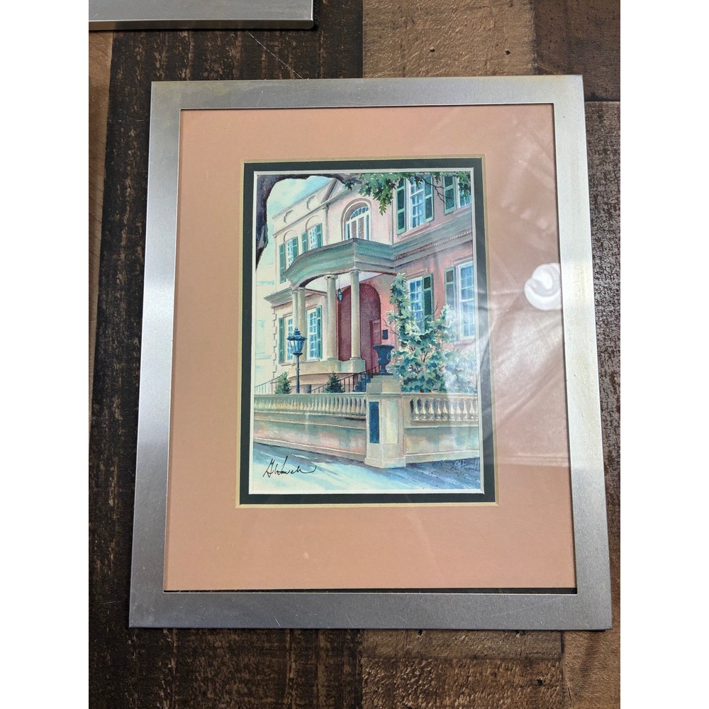G Howell Savannah Georgia Watercolor Prints Set of 3 Signed Framed Art Decor - Picture 3 of 5